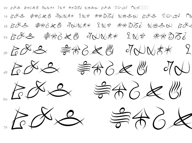 Mage Script font waterfall